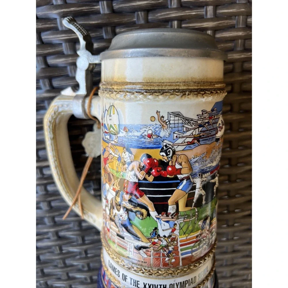1988 Anheuser Busch Games Of The XXIVTH Olympiad Seoul Gerz West German Beer Mug